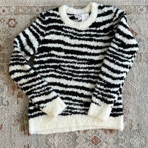 J Crew zebra print sweater NWT